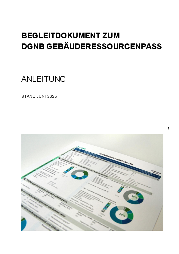 Anleitung: Begleitdokument zum DGNB Gebäuderessourcenpass