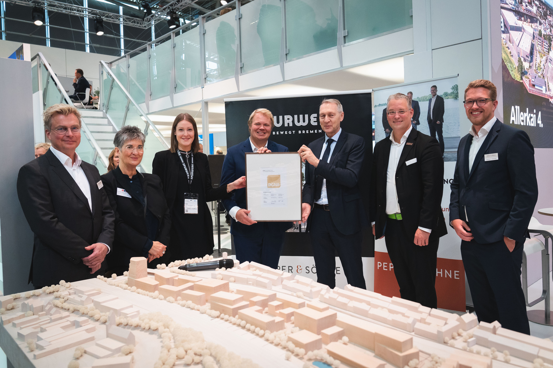 Modell DGNB zertifiziertes Projekt Spurwerk Bremen
