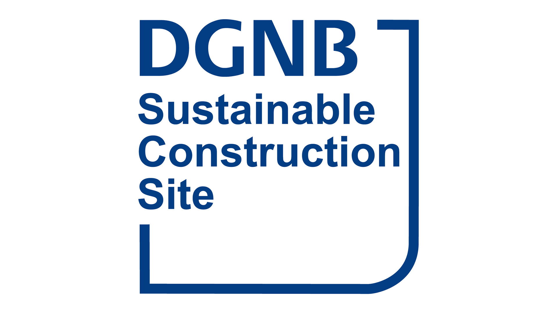 Logo 'DGNB Sustainable Construction Site' on white background.