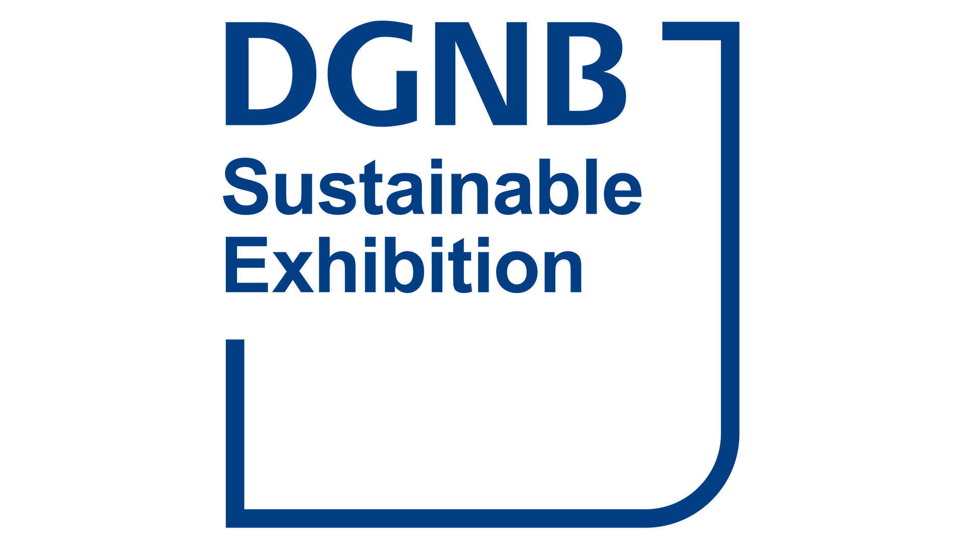 Logo of the award 'DGNB Sustainable Exhibition'