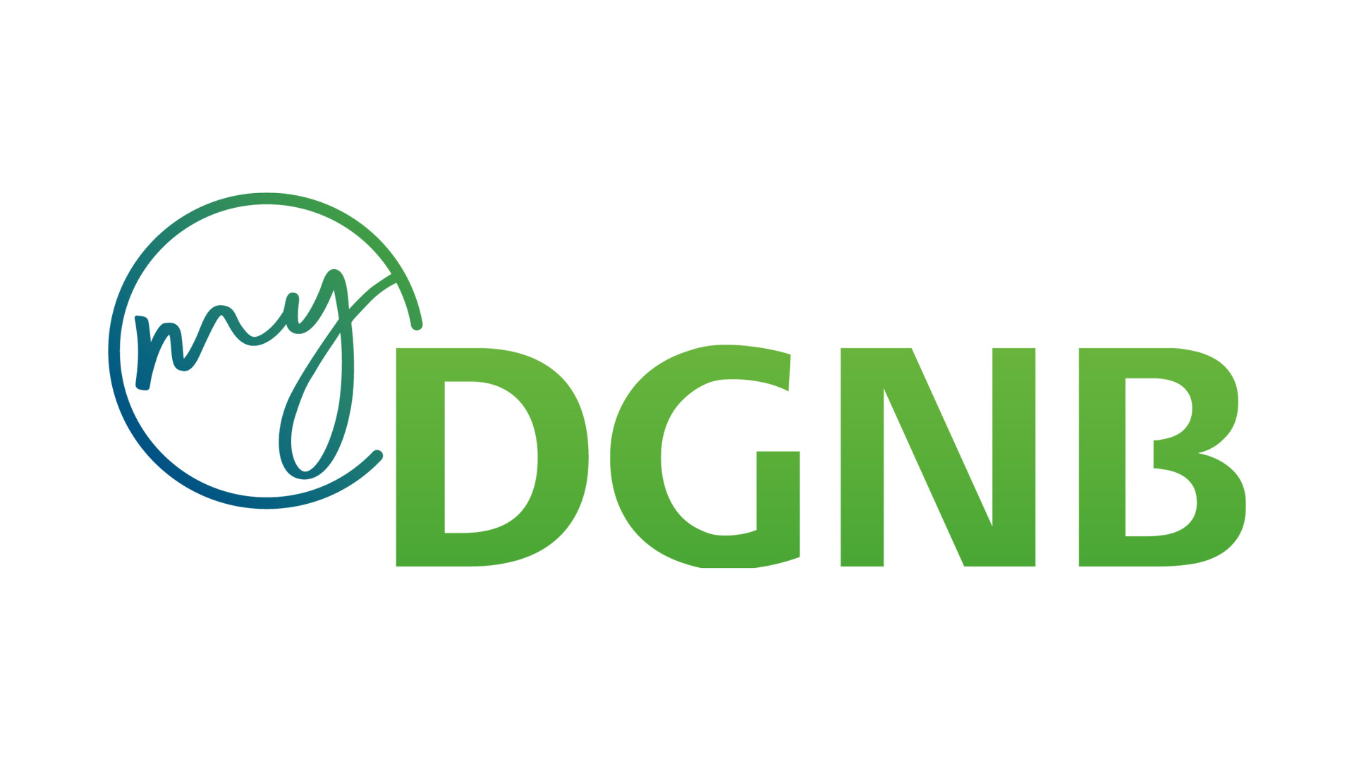 myDGNB Logo auf weißem Hintergrund