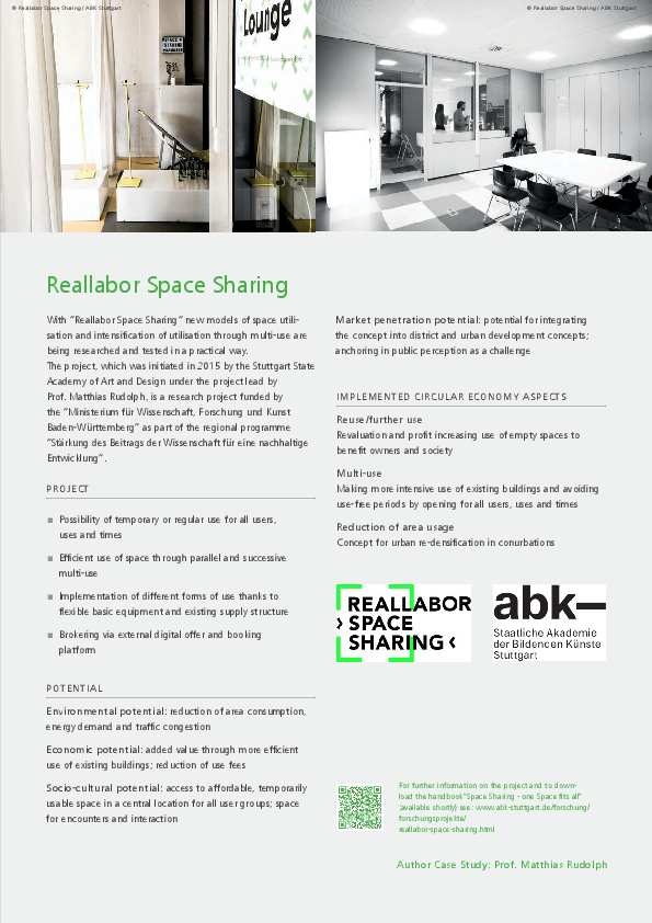 Case Study Reallabor Space Sharing